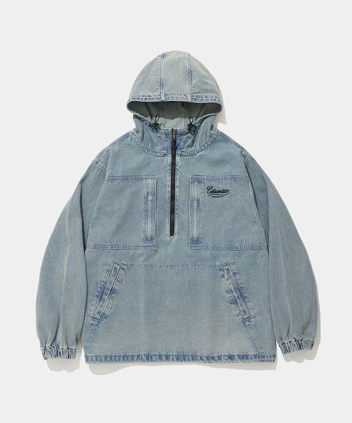 컬럼비아 유니버시티(COLUMBIA UNIVERSITY) NY STREET TAIL DENIM ANORAK JACKET_LIGHT JEAN