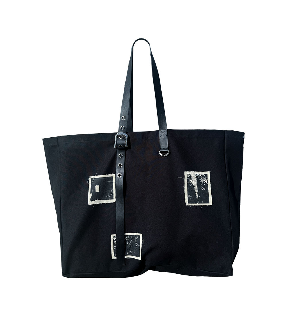 Oxford two tone tote bag BLACK source detail 48