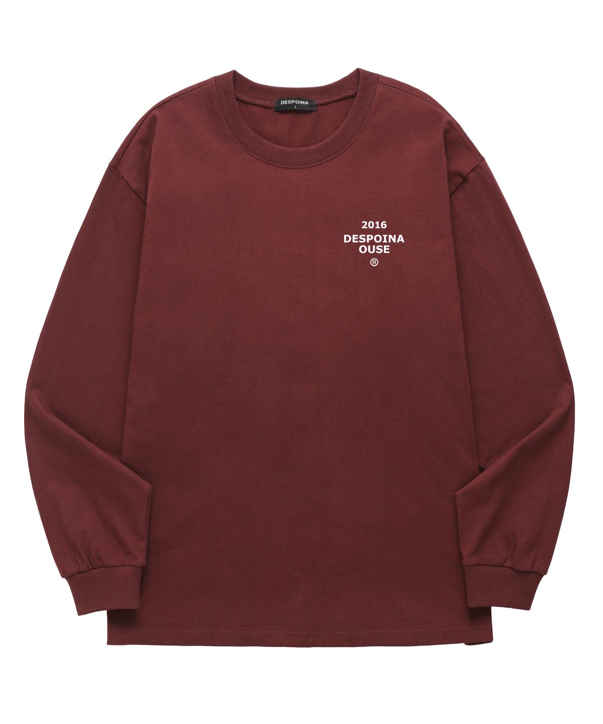 우즈(OUSE) Basic logo 롱슬리브 (DLS039) 버건디