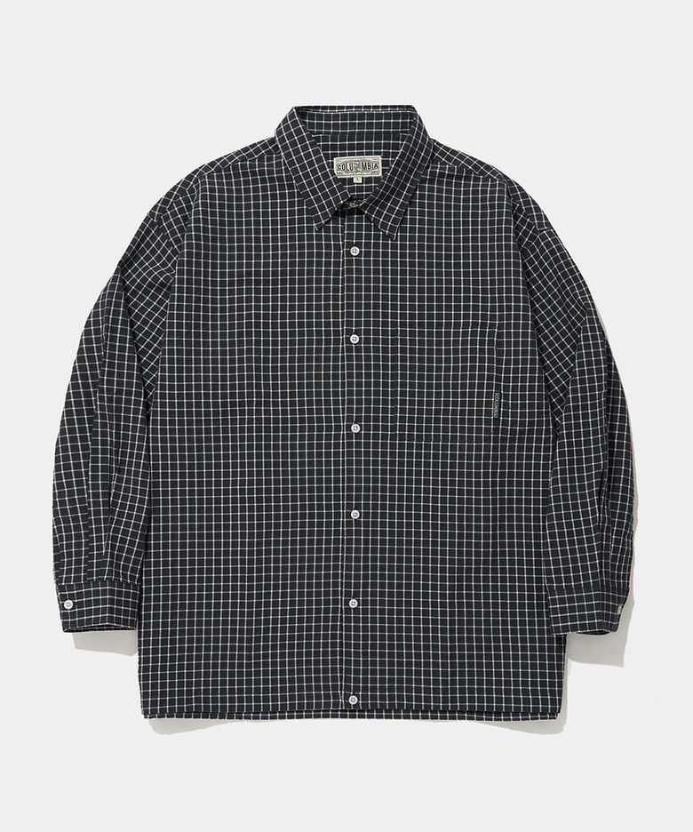 MICRO-CHECK UTILITY SHIRTS_BLACK