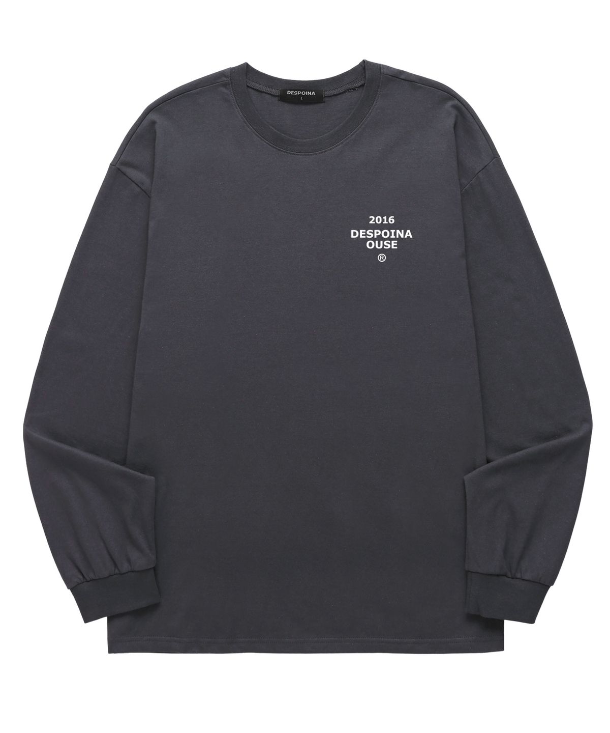우즈(OUSE) Basic logo 롱슬리브 (DLS039) 차콜