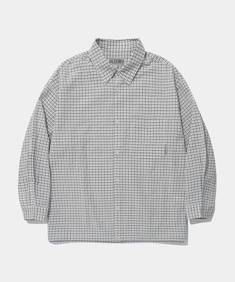 MICRO-CHECK UTILITY SHIRTS_WHITE