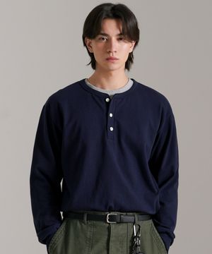 스테이블 헨리넥 긴팔티 네이비 SJLT4748