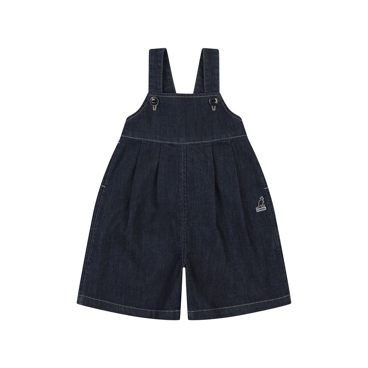 캉골키즈(KANGOL KIDS) [베이비] 데님 와이드 핏 오버롤 SB 0D17 네이비