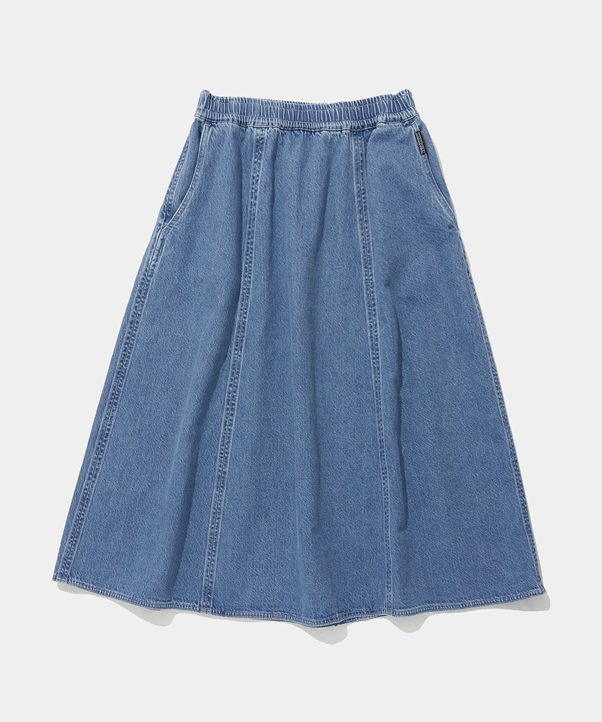 컬럼비아 유니버시티(COLUMBIA UNIVERSITY) PANEL PLEATED DENIM SKIRT_LIGHT JEAN