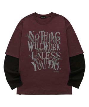 LAYERED NOTHING 롱슬리브 (SLS039) 버건디
