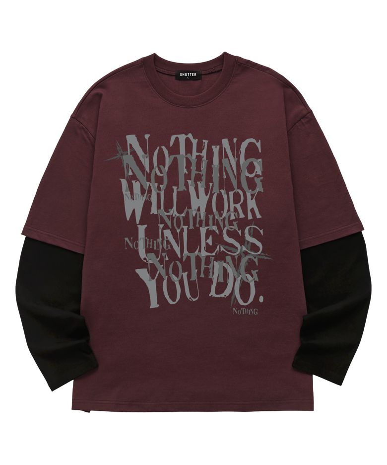 [FW신상할인] LAYERED NOTHING 롱슬리브 (SLS039) 버건디