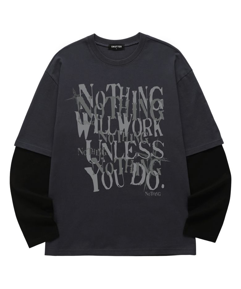 [FW신상할인] LAYERED NOTHING 롱슬리브 (SLS039) 차콜