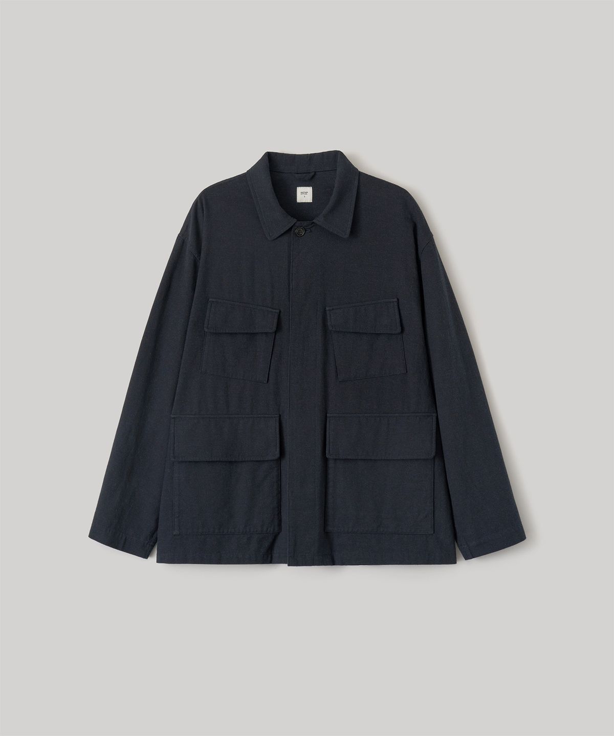 어나더 오피스(ANOTHER OFFICE) Peachskin B.D.U Jacket (Dark Navy)