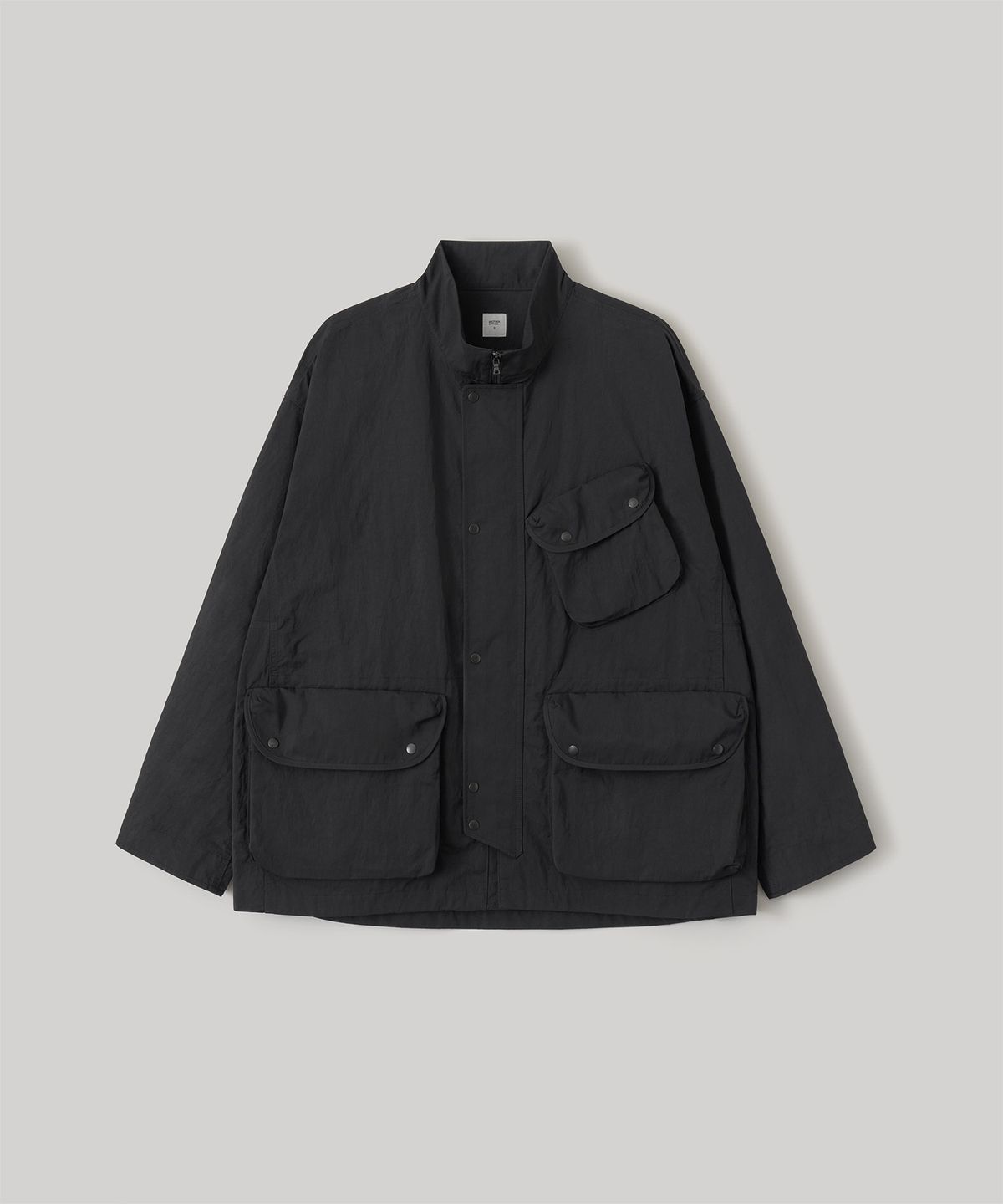 어나더 오피스(ANOTHER OFFICE) Motorcycle High-Neck Jacket (Black)