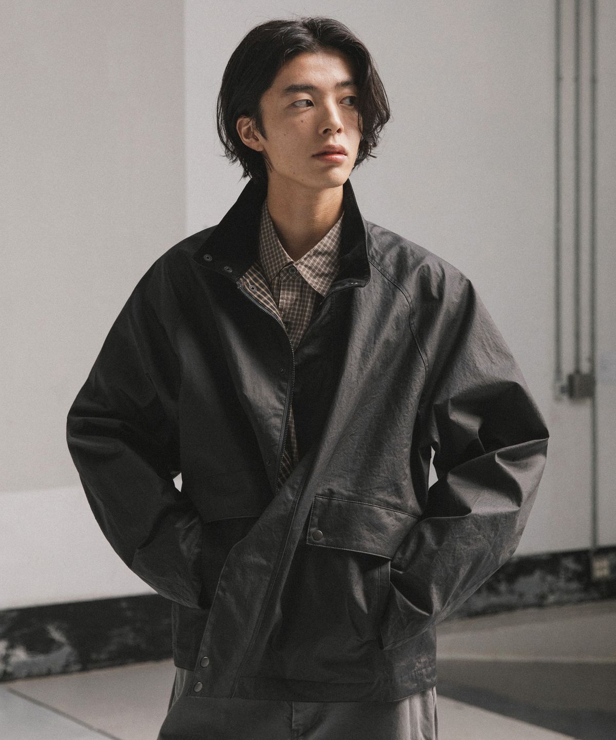 어나더 오피스(ANOTHER OFFICE) Neo British Harrington Jacket (Coal)