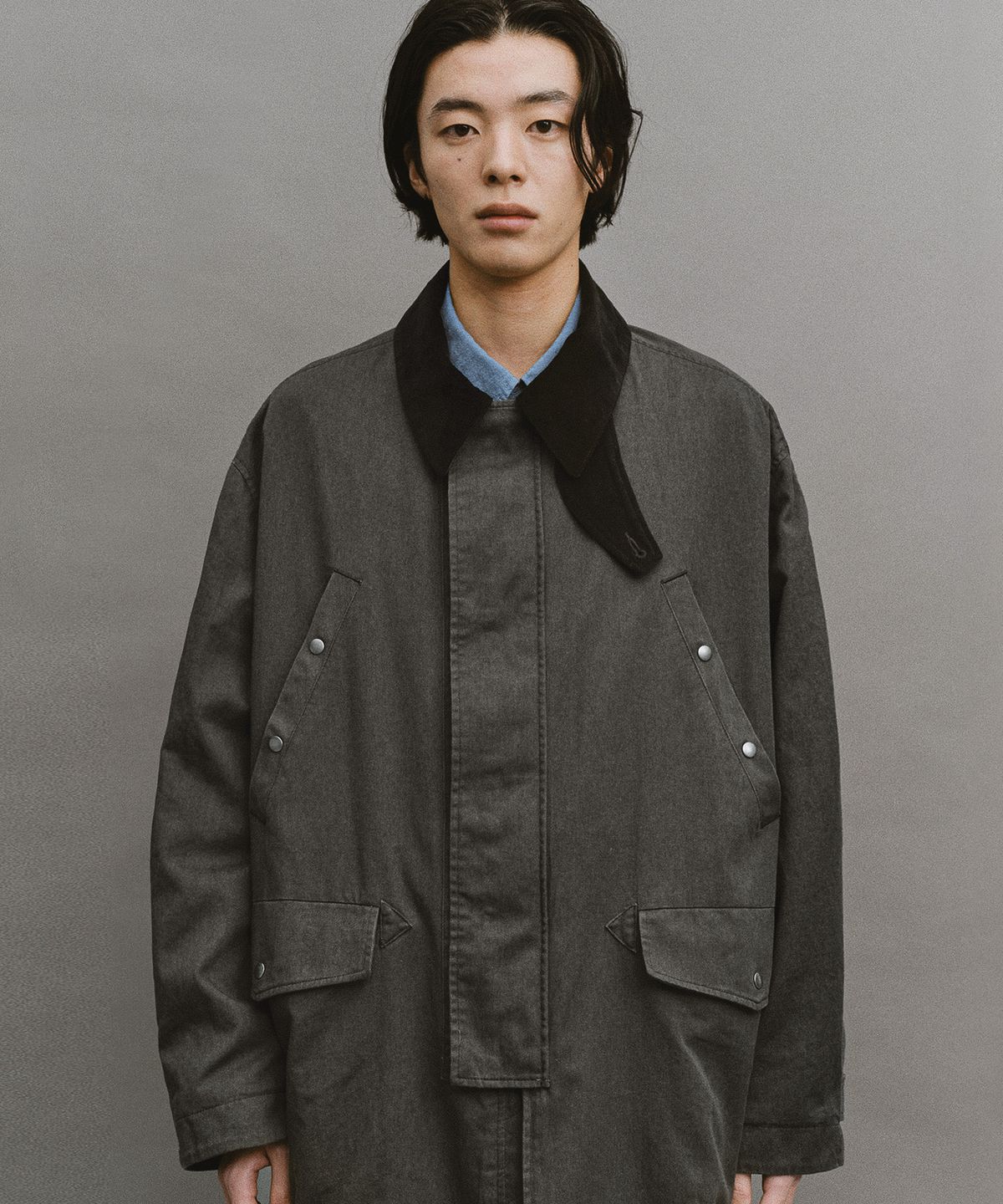 어나더 오피스(ANOTHER OFFICE) Modern N-3B Coat (Charcoal)