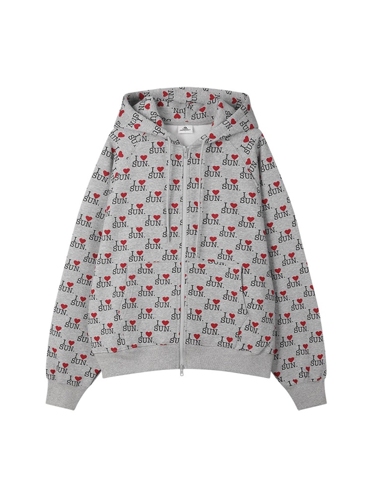 선데이후르츠마켓(SUNDAY FRUIT MARKET) I LOVE SUN ZIP HOODIE GRAY