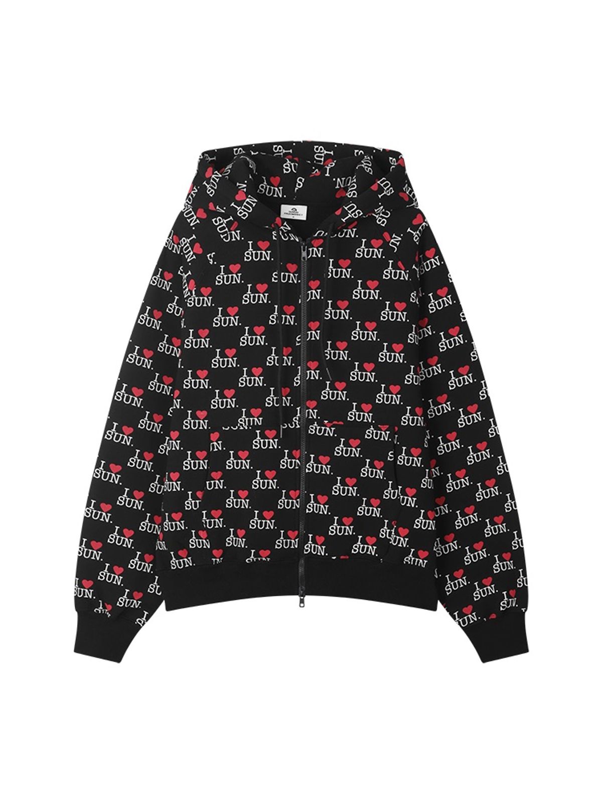 선데이후르츠마켓(SUNDAY FRUIT MARKET) I LOVE SUN ZIP HOODIE BLACK