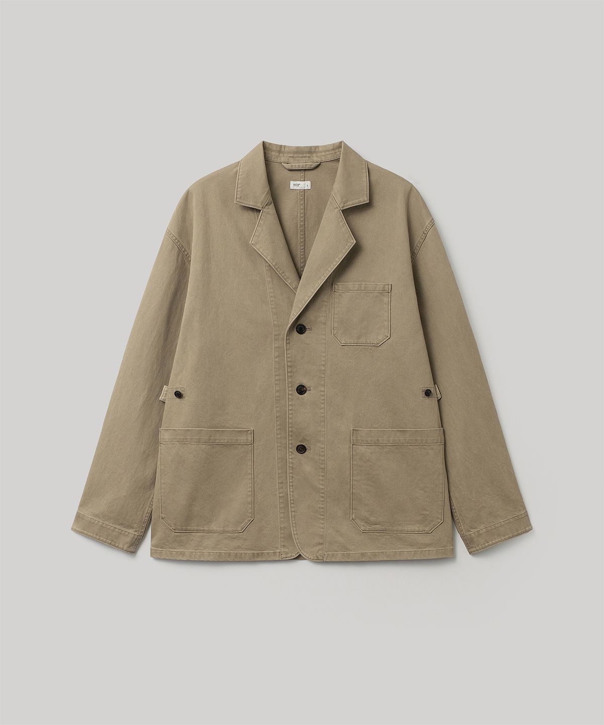 어나더 오피스(ANOTHER OFFICE) French Drill 3 Button Jacket (Urban Khaki)