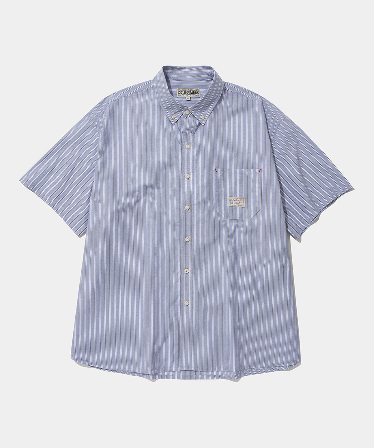 컬럼비아 유니버시티(COLUMBIA UNIVERSITY) SL-LABEL ONE POCKET STRIPE S/S SHIRTS_STRIPE