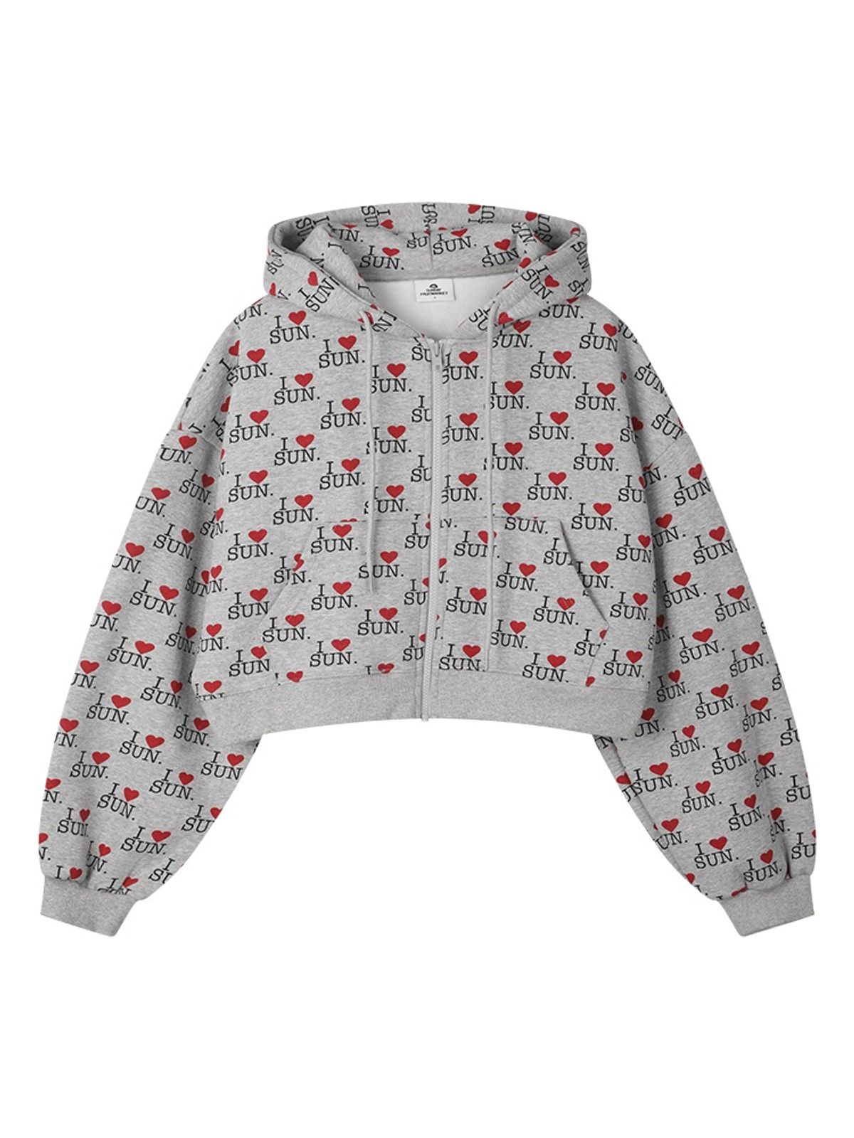 선데이후르츠마켓(SUNDAY FRUIT MARKET) W) I LOVE SUN ZIP HOODIE GRAY