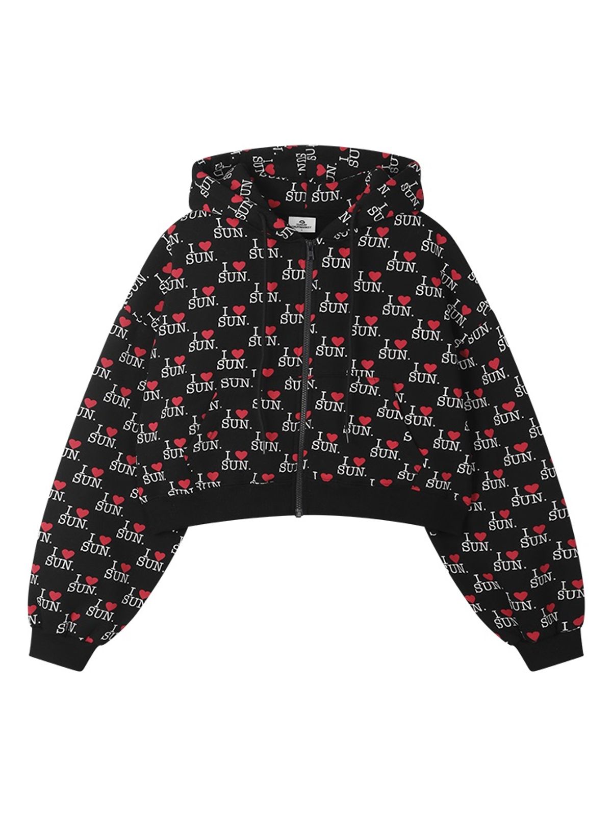 선데이후르츠마켓(SUNDAY FRUIT MARKET) W) I LOVE SUN ZIP HOODIE BLACK