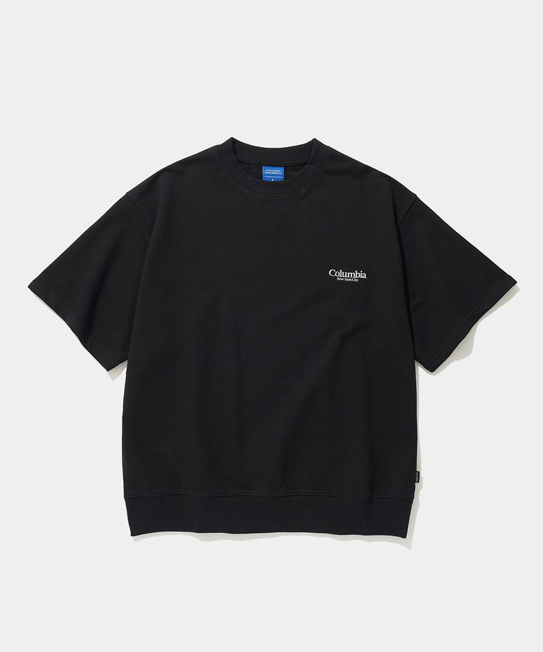 NYC EMB TERRY S/S CREW NECK_BLACK