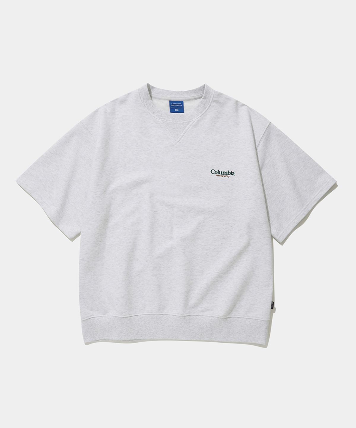 컬럼비아 유니버시티(COLUMBIA UNIVERSITY) NYC EMB TERRY S/S CREW NECK_LIGHT MELANGE GRAY