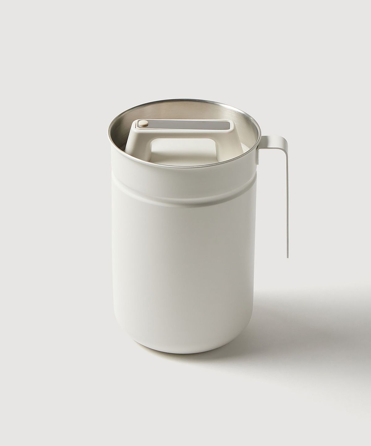 자주(JAJU) 스테인리스 진공 음식물 쓰레기통 2.8L 오프화이트