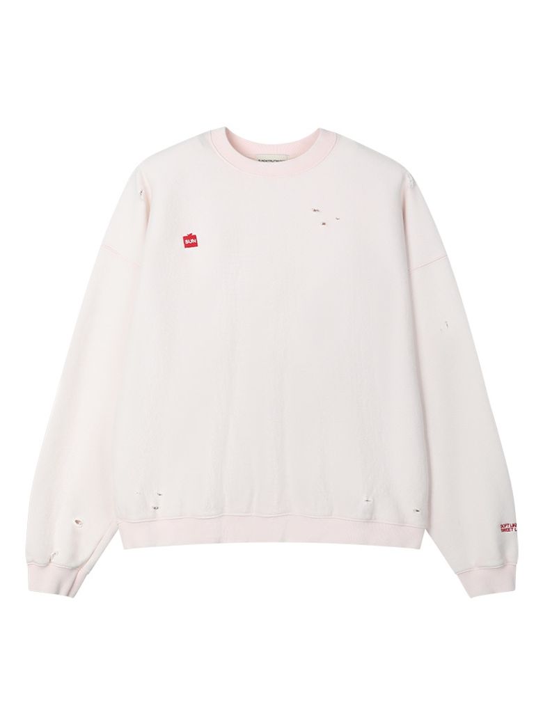 SQUARE APPLE SWEAT CREW PINK