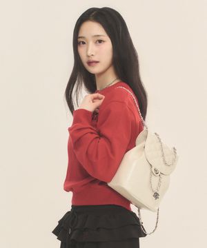 베티붑 퀼팅 체인 미니 백팩_아이보리