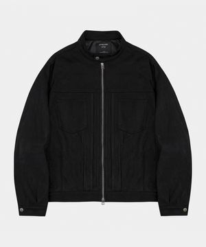 카프레이서 스웨이드 블루종 자켓 블랙