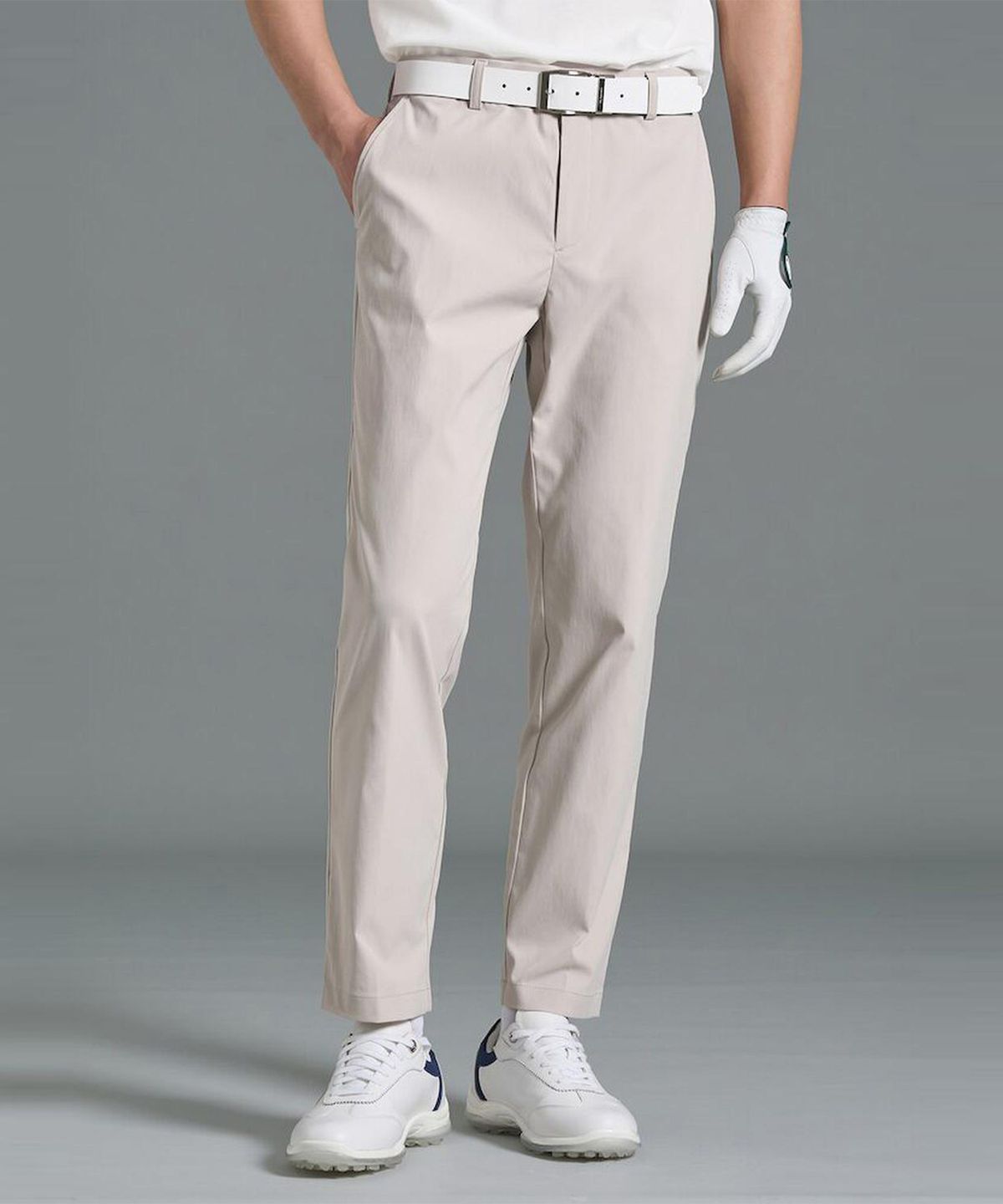 빈폴골프(BEANPOLE GOLF) 남성 면터치 테이퍼드 팬츠 - 베이지