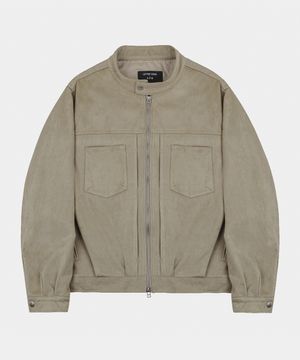 카프레이서 스웨이드 블루종 자켓 베이지