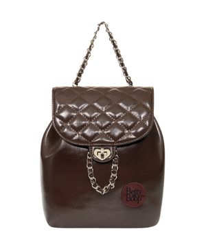 베티붑 퀼팅 체인 미니 백팩_브라운