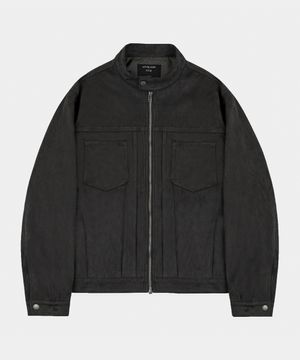 카프레이서 스웨이드 블루종 자켓 챠콜