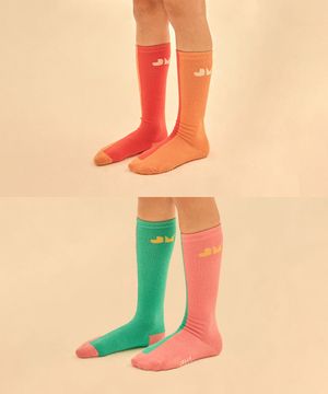 투톤 배색 니삭스 세트_멀티컬러