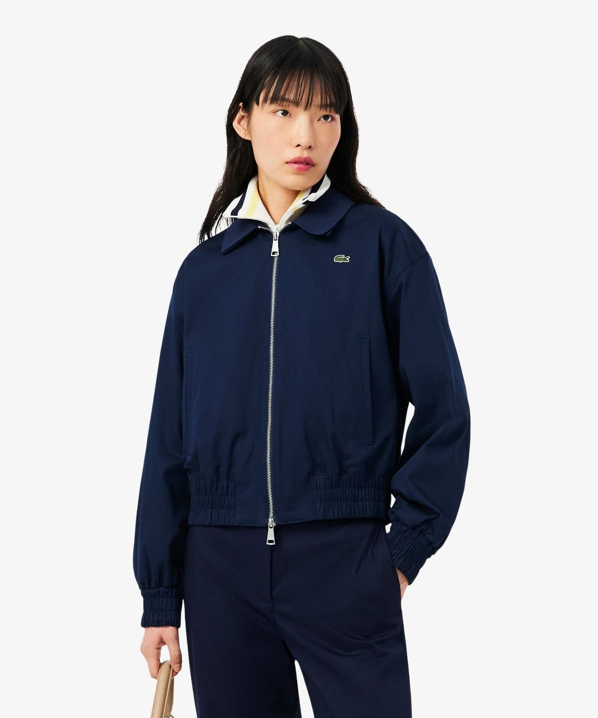 라코스테(LACOSTE) 여성 개버딘 코치 자켓 BF8412-56G 166