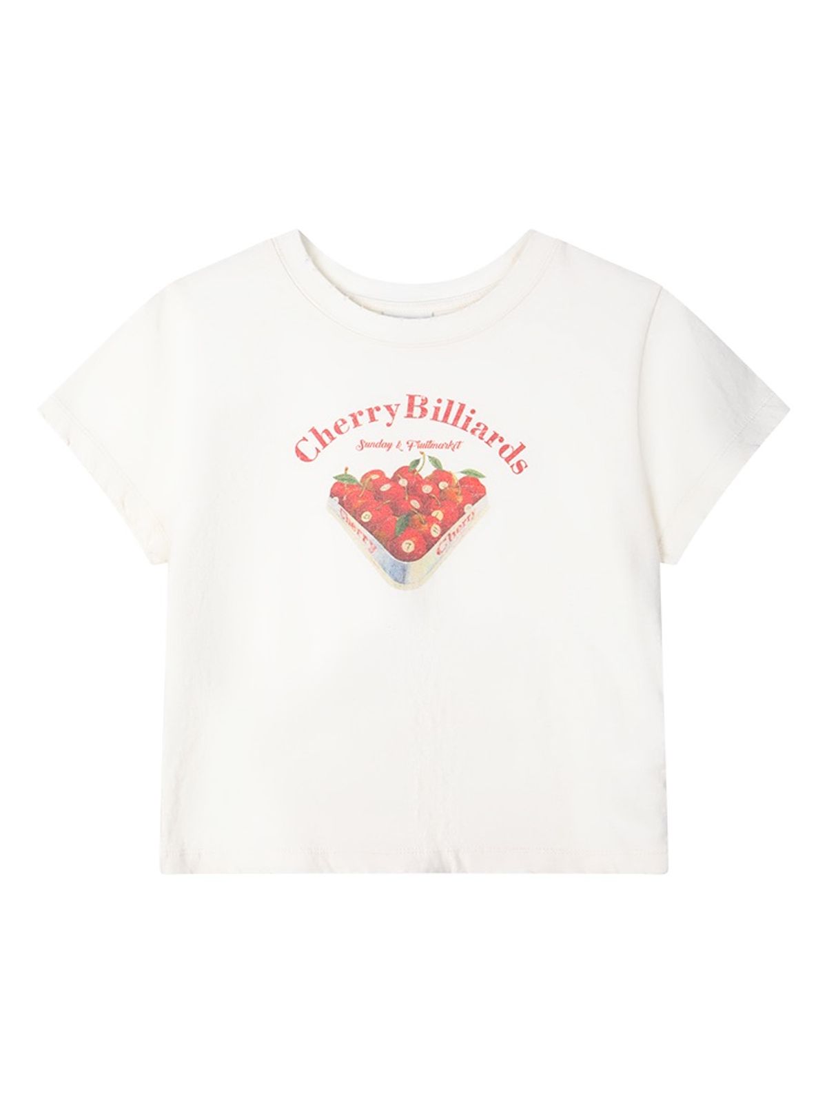 선데이후르츠마켓(SUNDAY FRUIT MARKET) W) CHERRY BILLIARDS TEE IVORY
