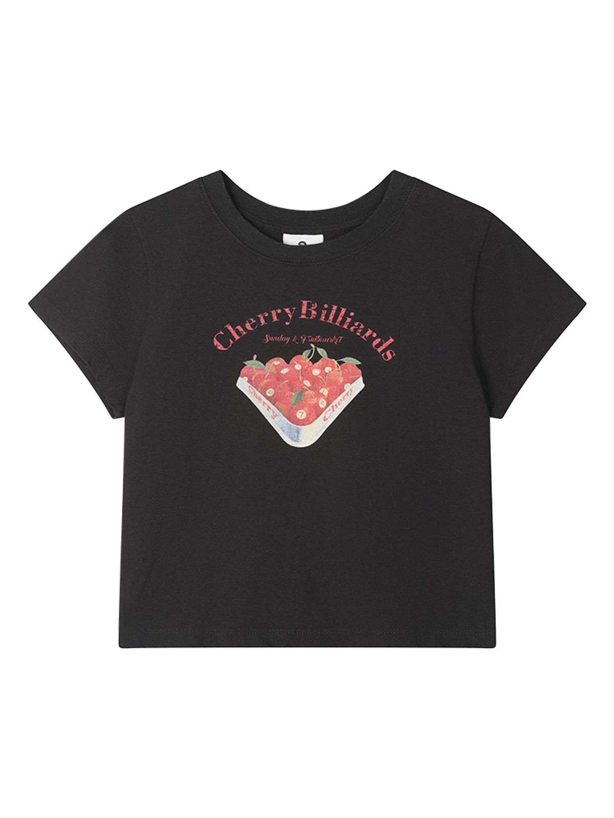 선데이후르츠마켓(SUNDAY FRUIT MARKET) W) CHERRY BILLIARDS TEE BLACK