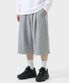 벌룬 커브드 스웨트 버뮤다 팬츠 그레이