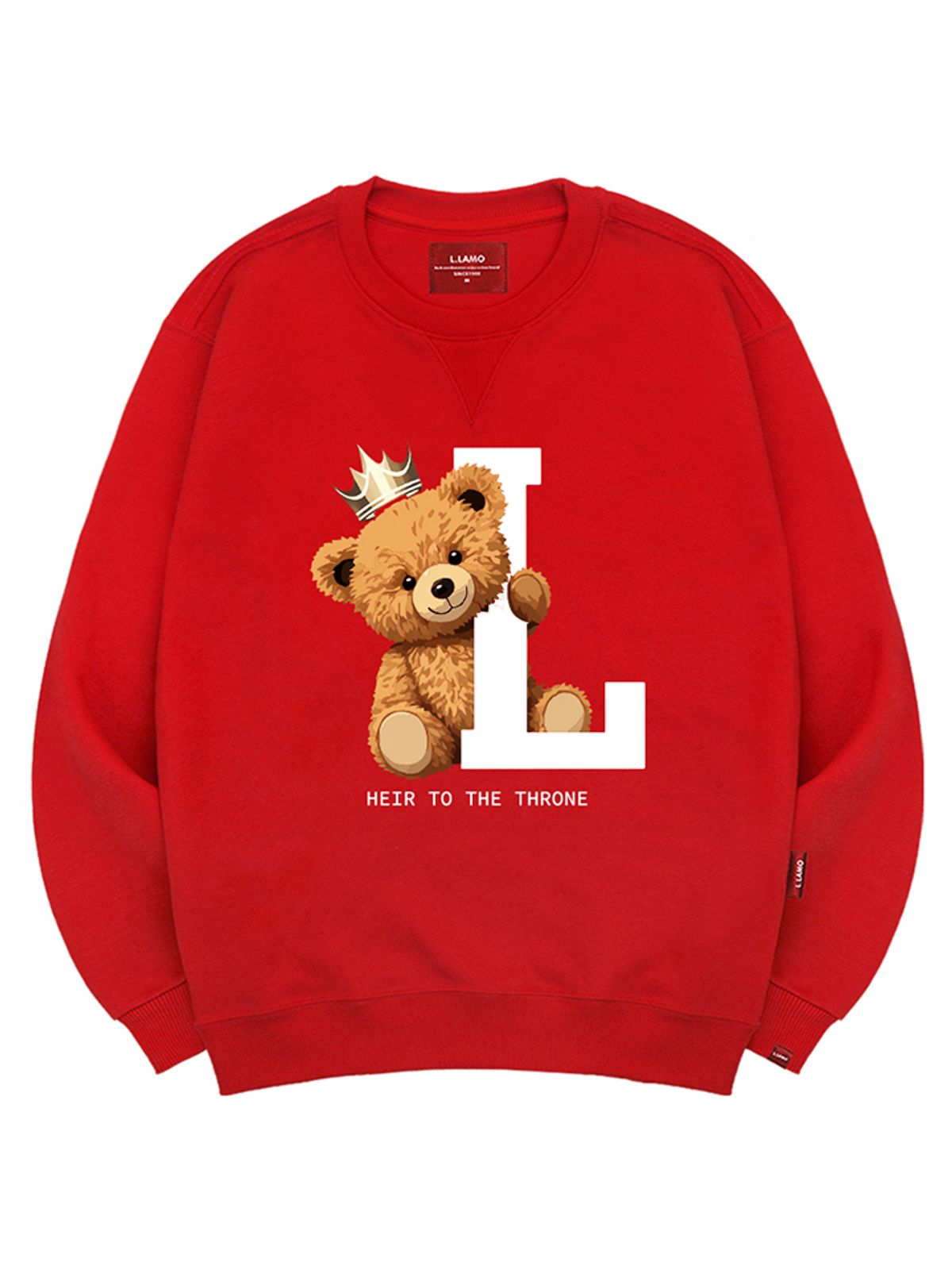 엘라모(LLAMO) 킹베어 맨투맨 남녀공용 빅사이즈 S~4XL