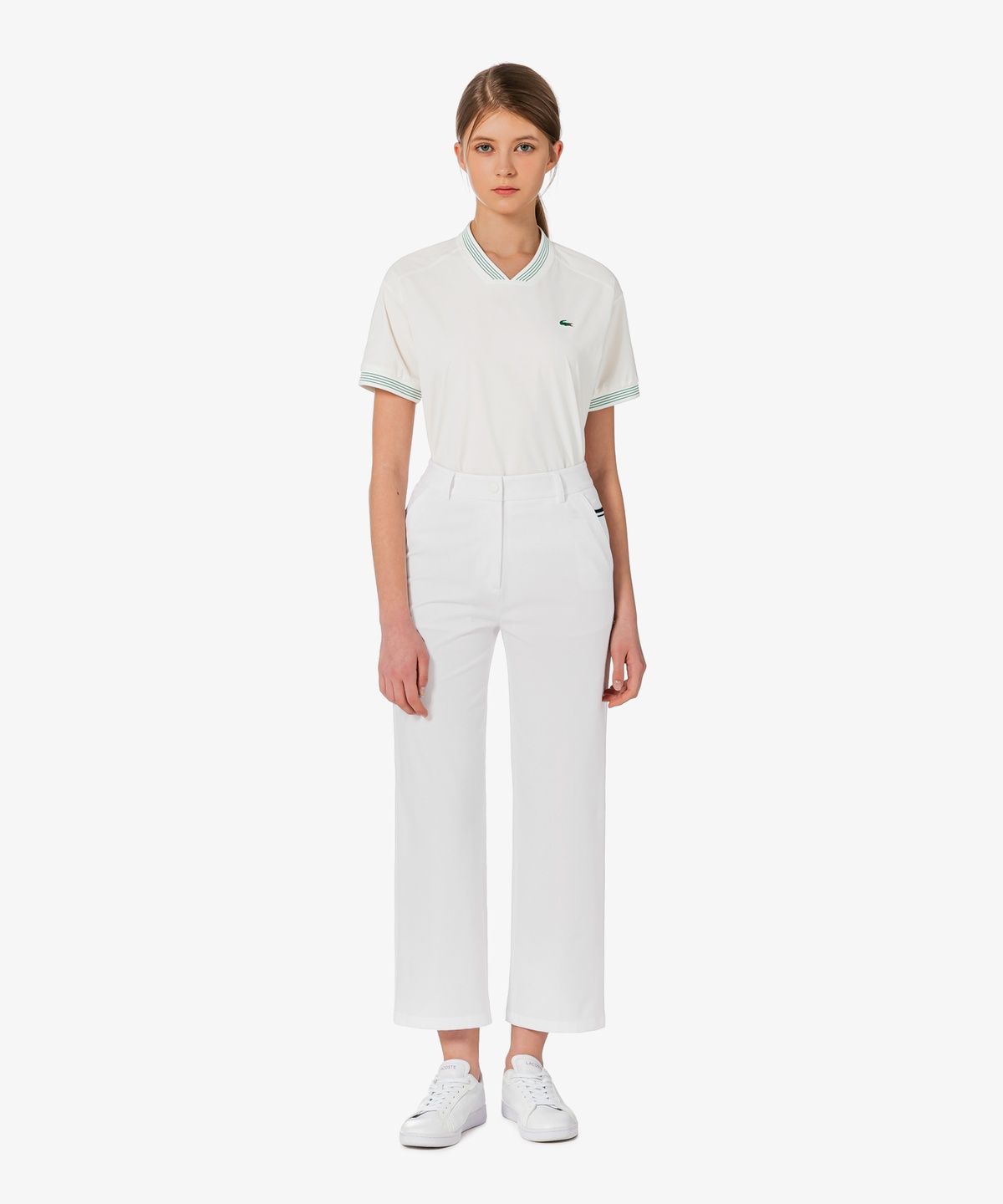 라코스테(LACOSTE) 여성 봄 스트레이트 팬츠 HF422E-56G 001