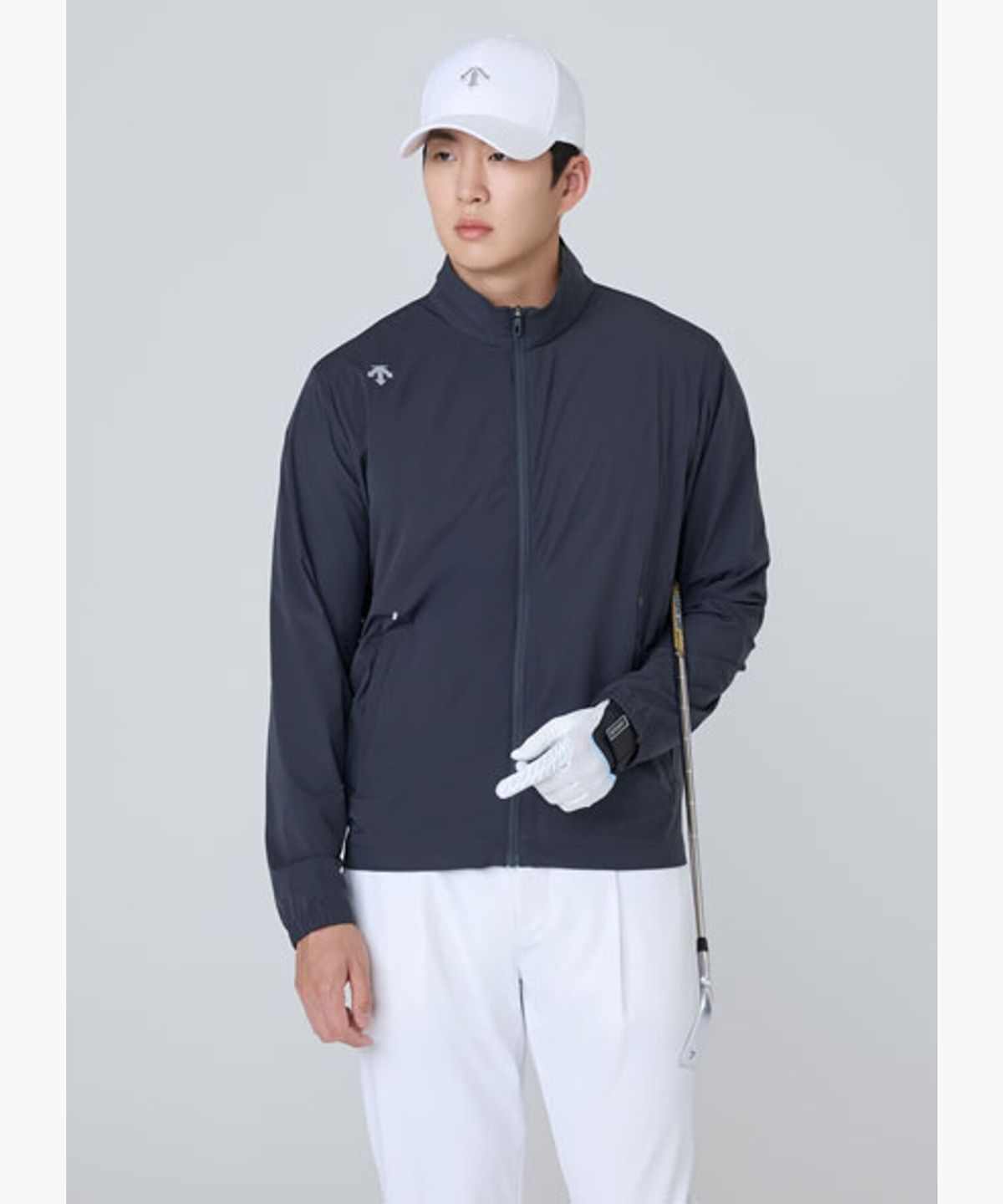 데상트 골프(DESCENTE GOLF) 남성 메쉬믹스 하이넥 홑겹 점퍼  DR11MFBL34