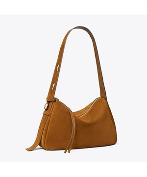 로미 스웨이드 숄더백 - 카라멜