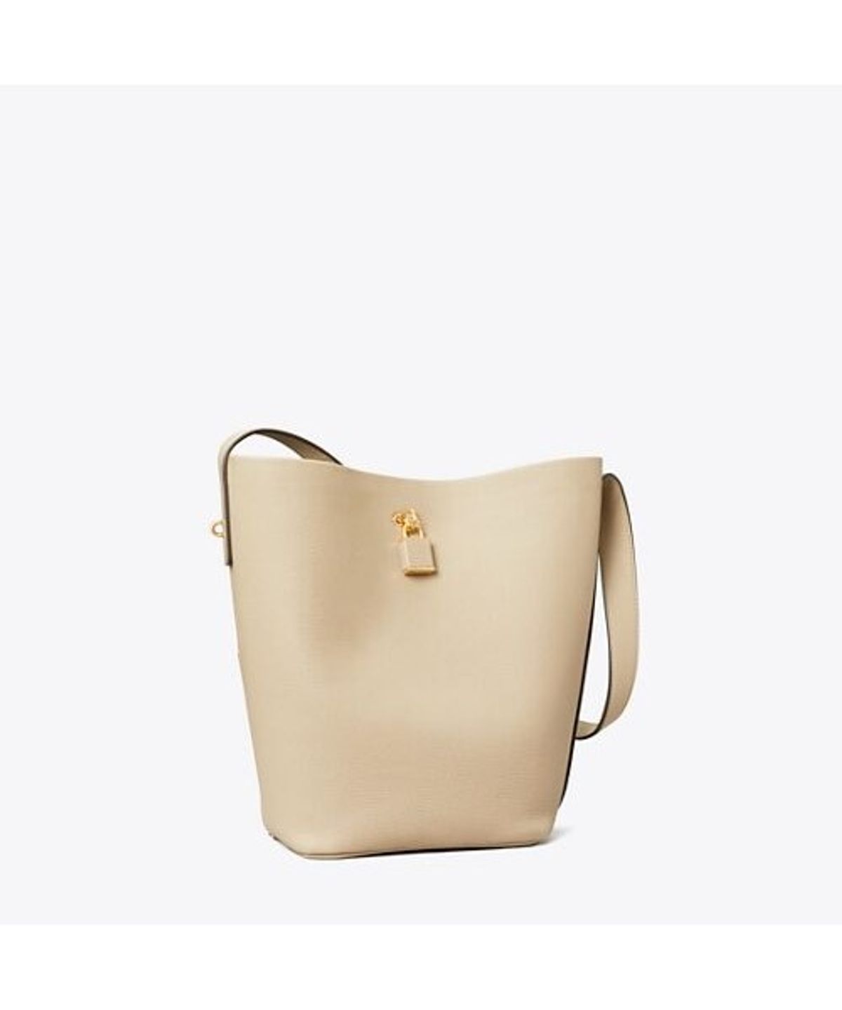 토리버치(TORYBURCH) 락 슬림 버킷백 - 라이트 스톤