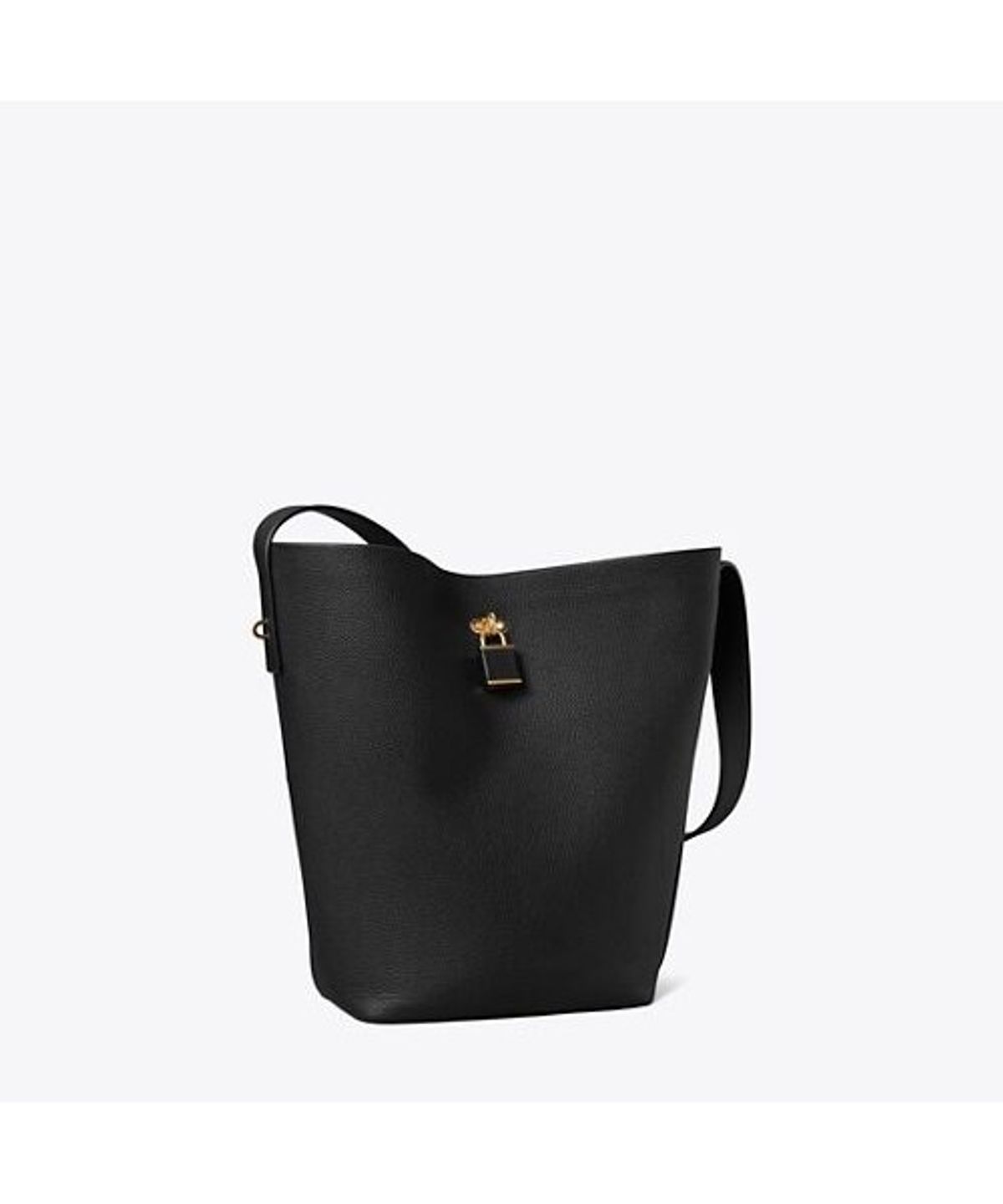토리버치(TORYBURCH) 락 슬림 버킷백 - 블랙