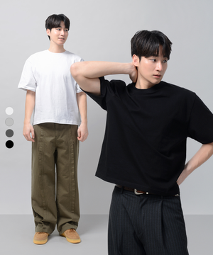 코튼 크롭 티셔츠 (4color)