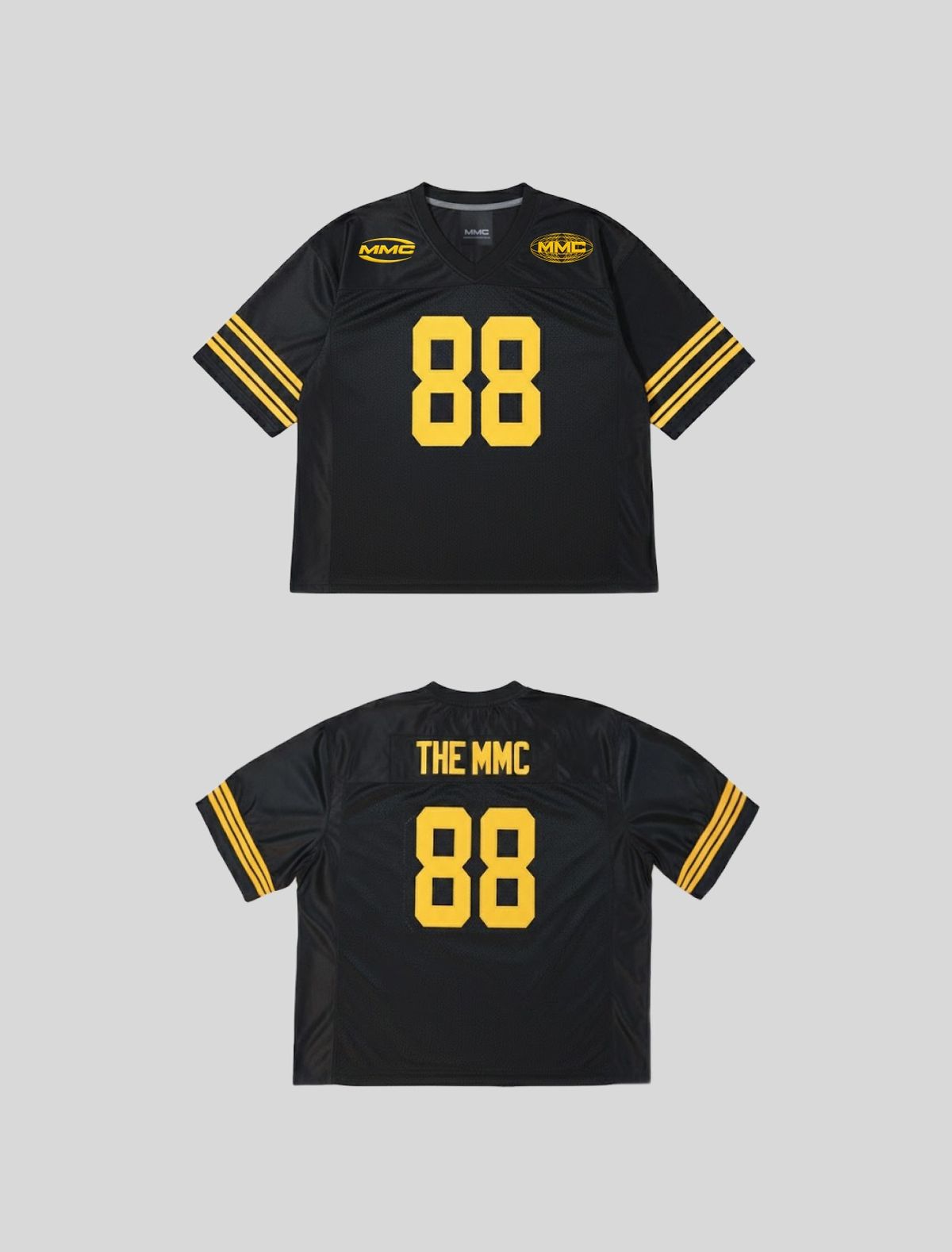마인드머슬커넥션(MMC) 88 헤비 암밴딩 럭비 숏슬리브 매쉬[BLACK]