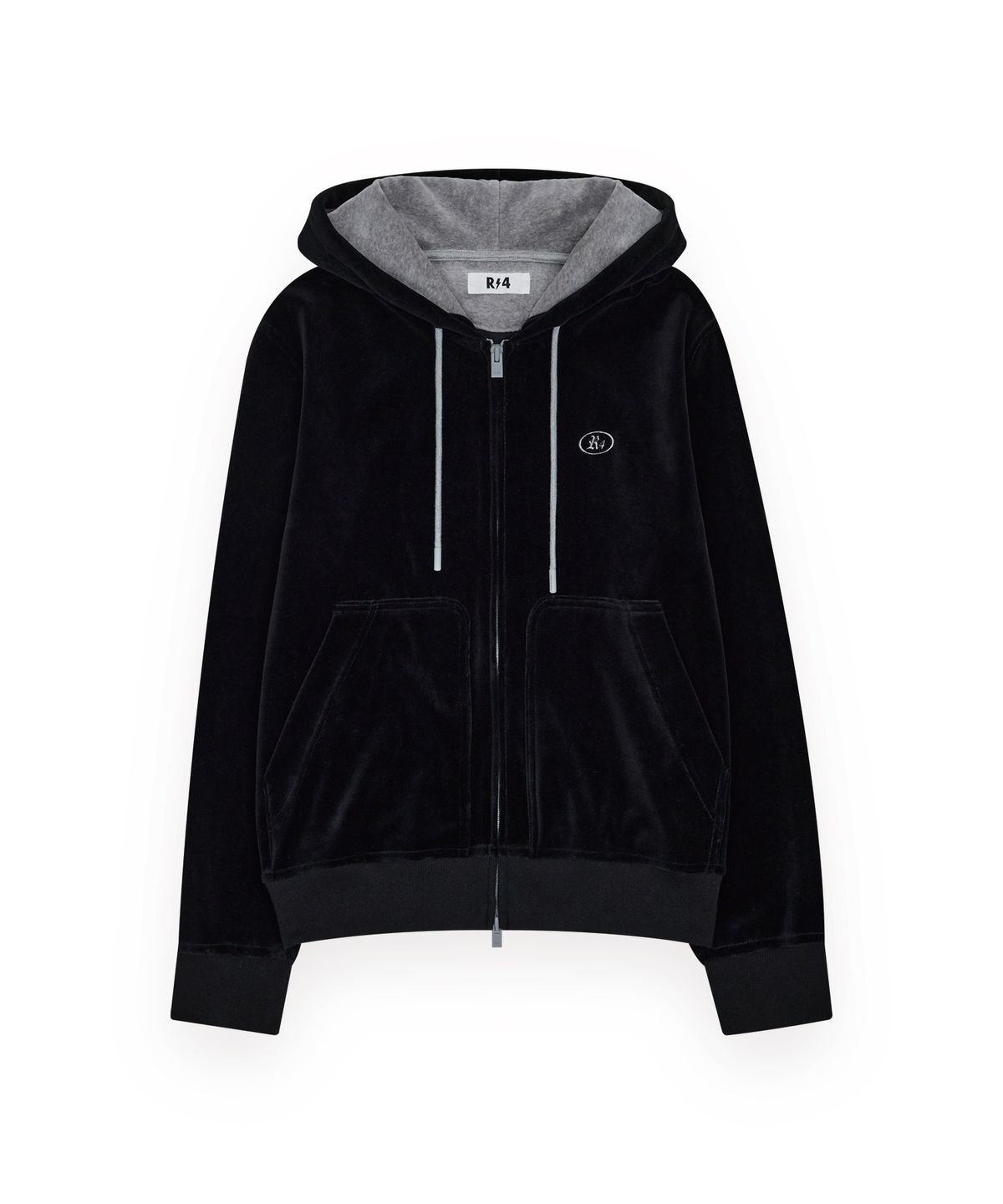 알포(R-4) R-0064 / TAILORED VELOUR ZIP(BLACK)