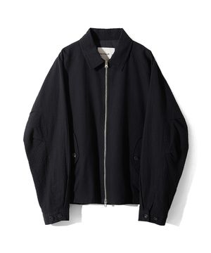 Visitor Harrington Seersucker Jacket Black