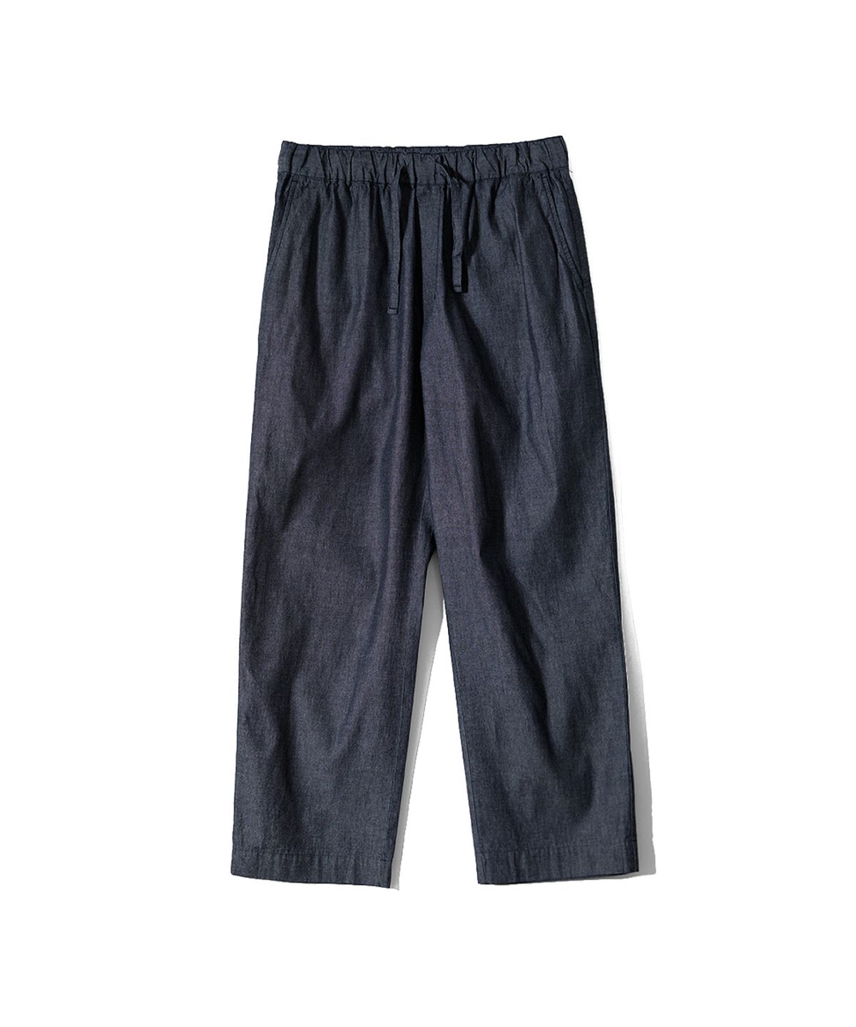 홀리선(HORLISUN) Cove Chambray Drape Loose Pants Dark Navy