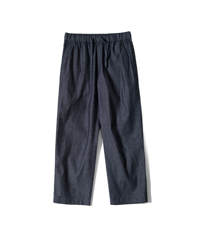 Cove Chambray Drape Loose Pants Dark Navy