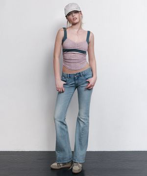 25Vintage Washing Boots-Cut Denim (Light Blue)